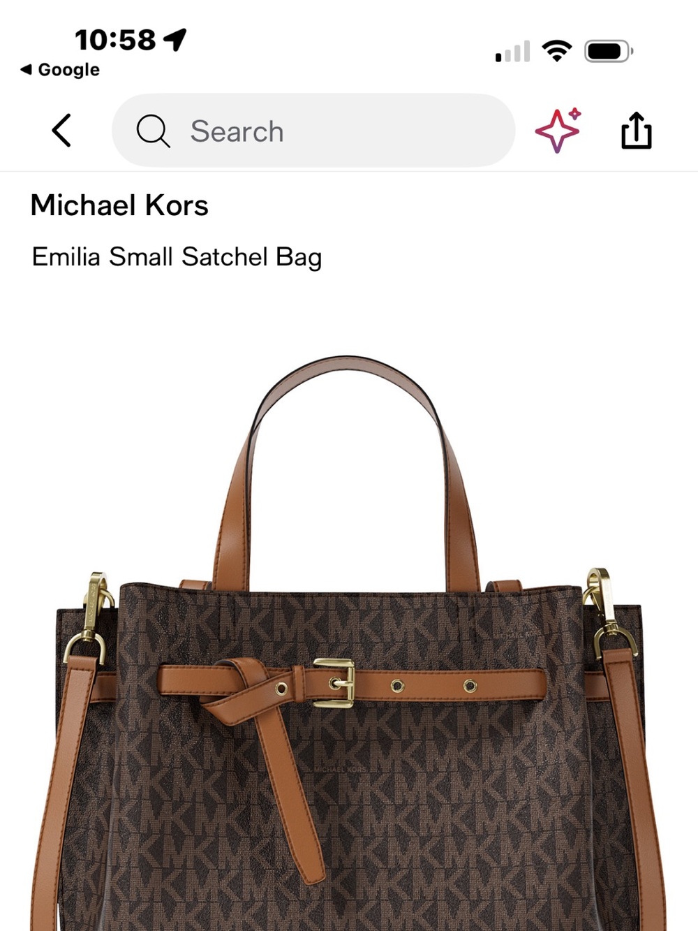 NWT - Michael Kors Brown Emilia Small Satchel. Beautiful Bag’